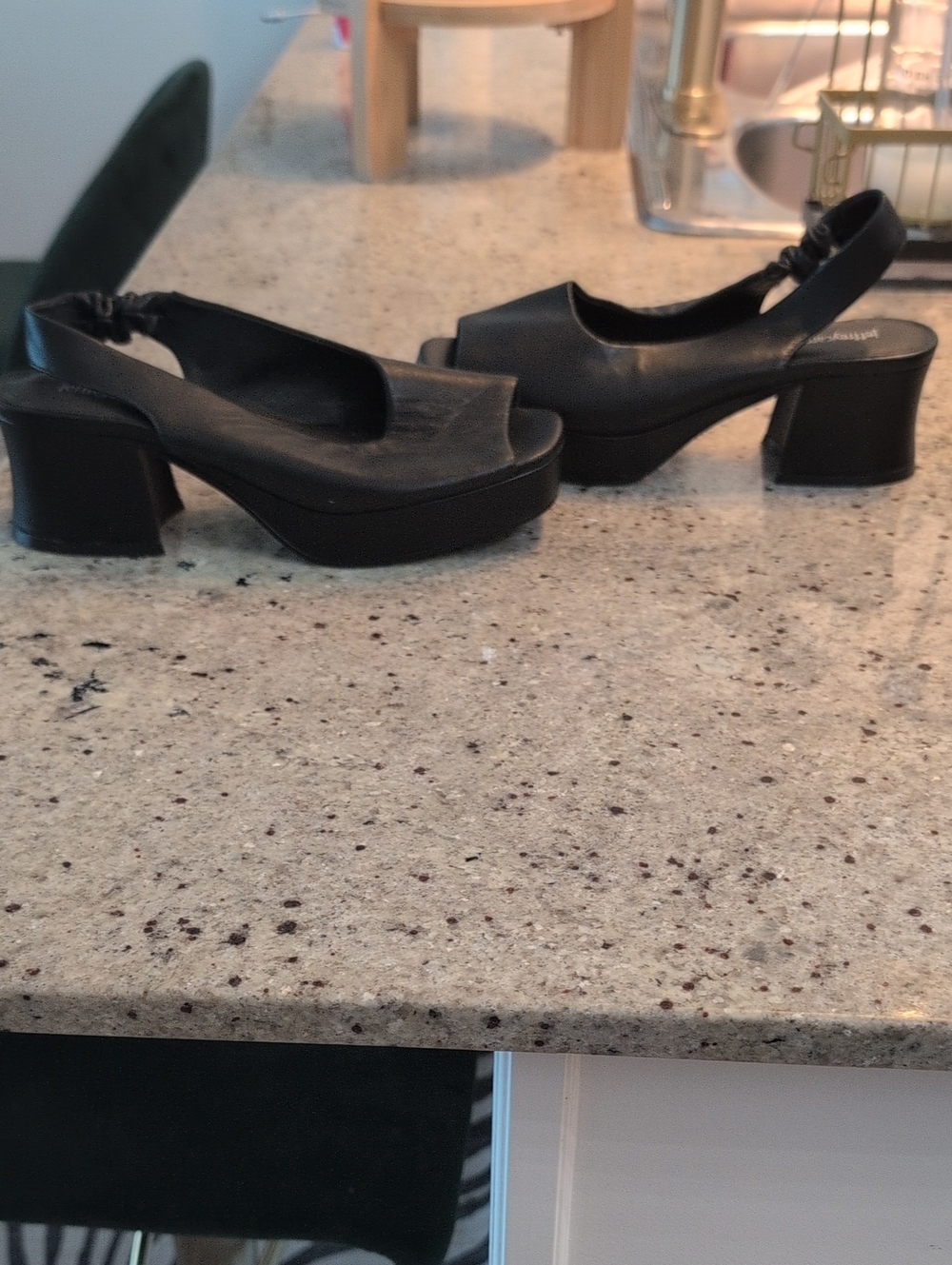 Black Jeffrey Campbell Platform Slingback Heels - Women